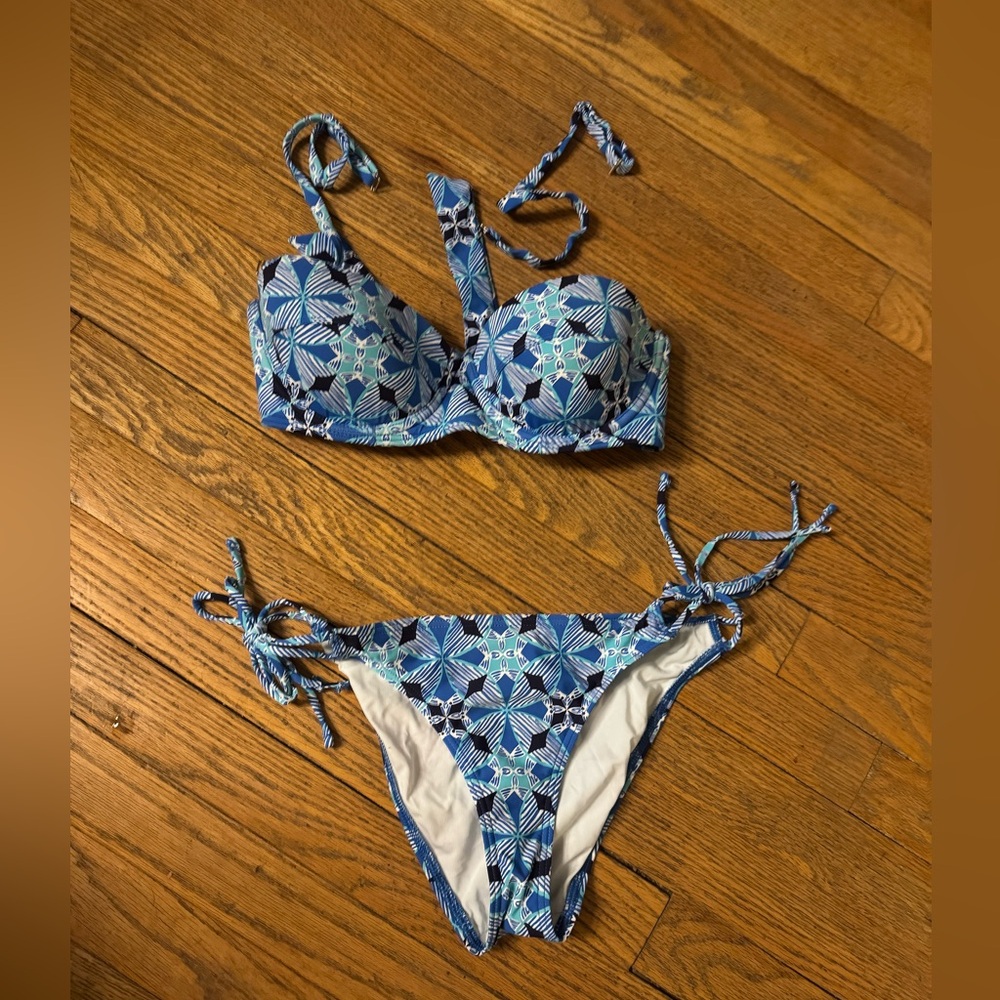 Echo Blue Print Bikini Medium